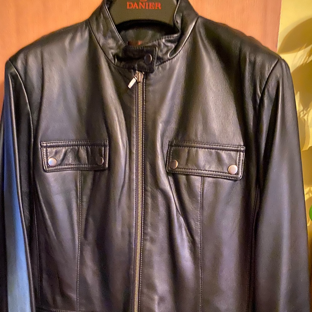 Leather coat
